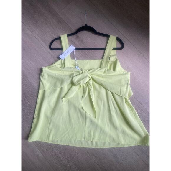 NWT‎ Gilli Squareneck Yellow Green Flowy Tank Size 1X - Picture 5 of 6
